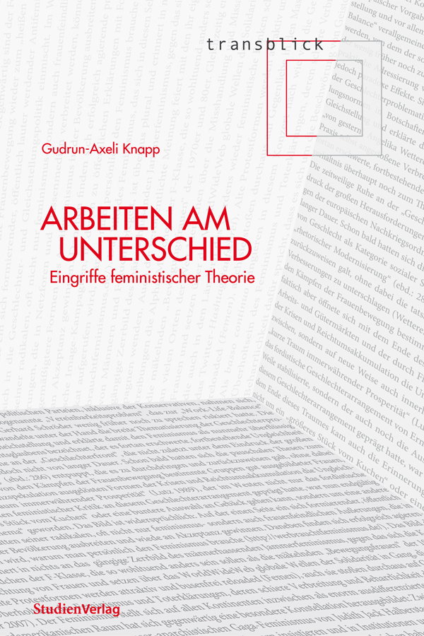 Gudrun Axeli-Knapp: Arbeiten am Unterschied